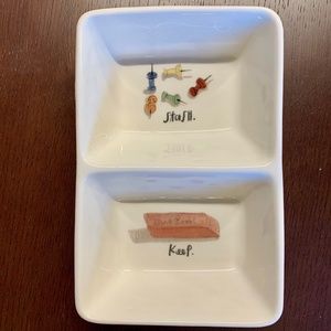 Rae Dunn Office Divided Dish STASH/KEEP